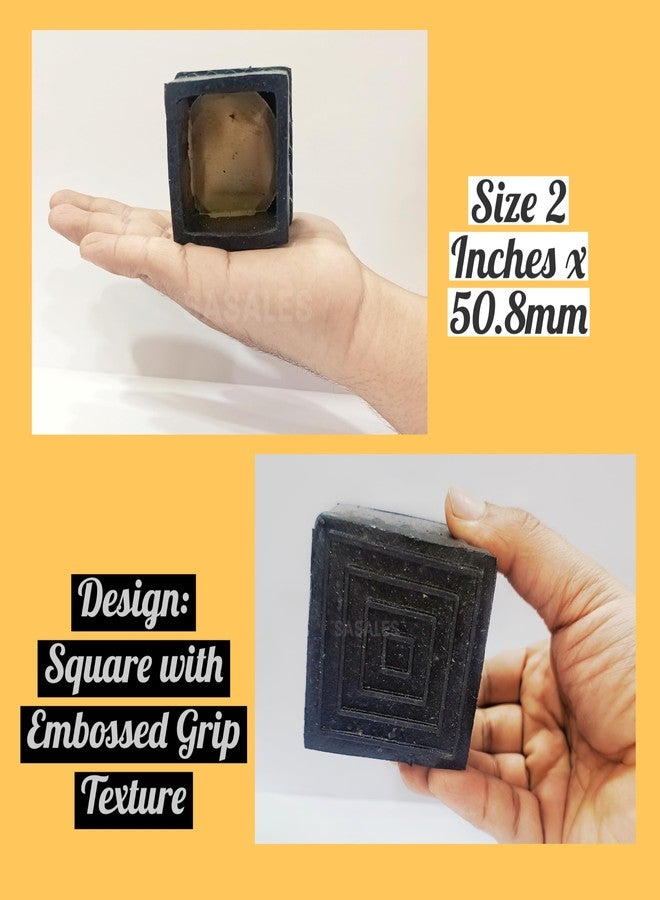 SASALES Square Rubber Furniture Leg Caps,Floor Protectors with Anti-Slip Grip (2x2 inch 5.08 mm x 5.08 mm), Black, (Pack of 8PCS) - Image 4